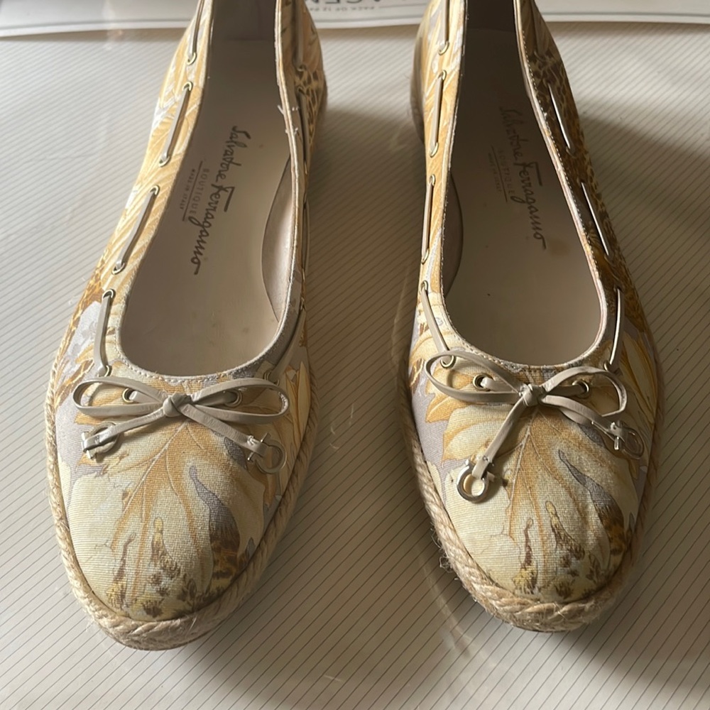 Salvatore Ferragamo Rubber Sole EspadrillesVintage 2015 Resort Size 9.